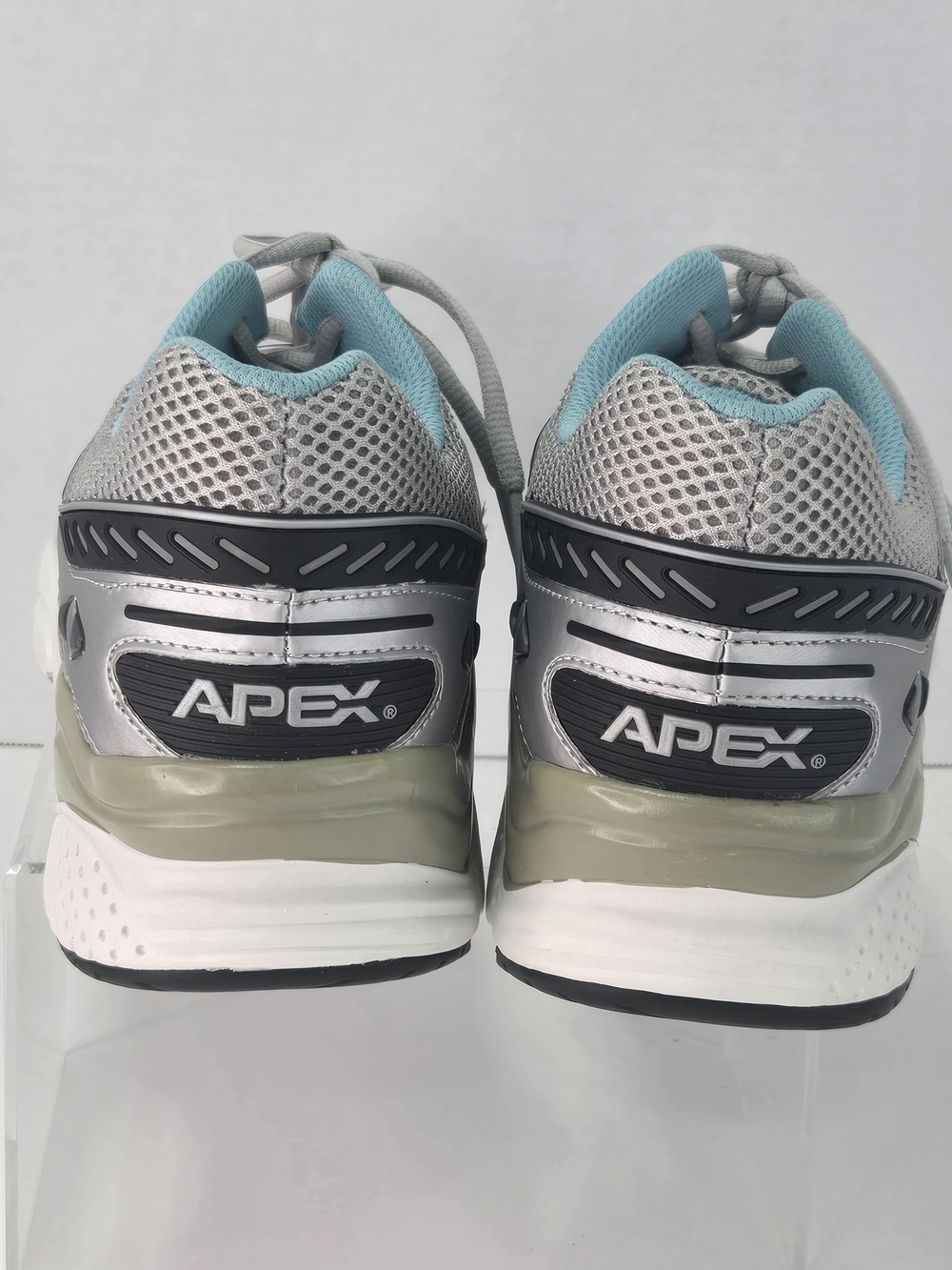 Apex X527 Women's Light Blue Gray Walking Athletic Orthopedic Sneakers Size 10 W - Picture 2 of 14